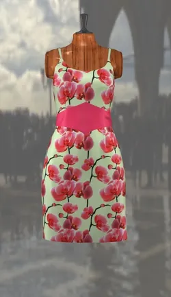 woman cocktail dress 3D model
