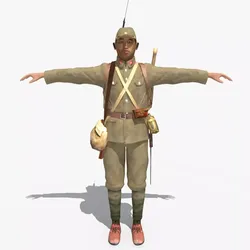 WWII Japanese Soldier 01 3D model