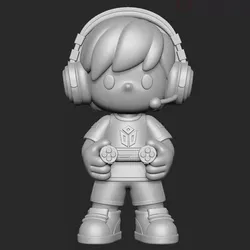 Boy playing video games