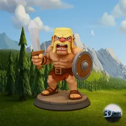 Coc Barbarian Figure