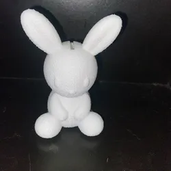 Crochet rabbit piggy bank