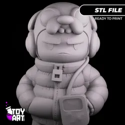 Finn Dressed as Jake - Adventure Time STL Figure