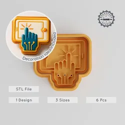 Fire Alarm Shape Cutter & Stamp Set, Perfect for Cookies & Fondant, Includes 6 Pieces in S/M/L Sizes