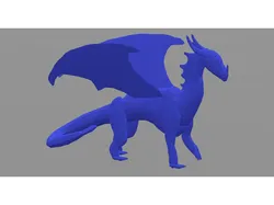 Low Poly Standing Dragon