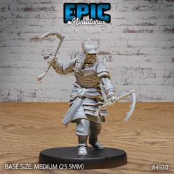 Oni Samurai Attack ‧ DnD Miniature ‧ Tabletop Miniatures ‧ Gaming Monster ‧ 3D Model ‧ RPG ‧ DnDminis ‧ STL FILE