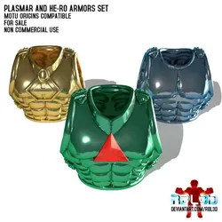 Plasmar and He-ro armors set for motu origins