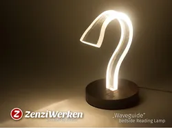 "Waveguide" Bedside Reading Lamp cnc
