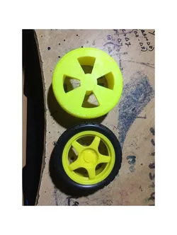 Wheel for Geared Motor 3-12VDC 2 Flats Shaft