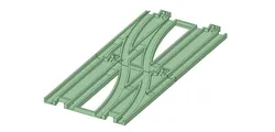 Single cross spring point for plarail