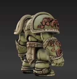 Bio-Infested Battle Rifle – Fungal Growth & Corroded Details STL