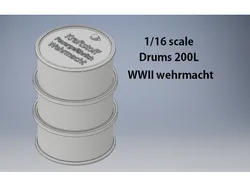 Drums Drumcan 1/16 1:16 scale for RC WWII German Tank