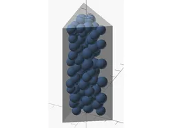fill a prisma with randomly distributed objects