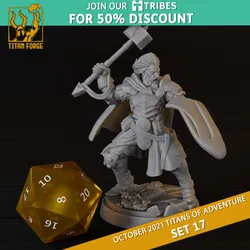Human Male Fighter - RPG Hero Character D&D 5e - Titans of Adventure Set 17