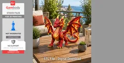 Inferno Flame Dragon STL File for 3D Print - STL files for 3D Printing | Gambody Stock