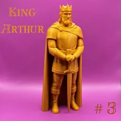 King Arthur holding Excalibur figurine