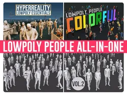Lowpoly People All-in-one 3D Model Pack