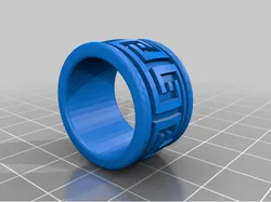Pattern band ring - Anillo banda con patrón (A)