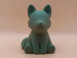 Smooth Chibi Wolf Sculpture - Free 3D Print Model