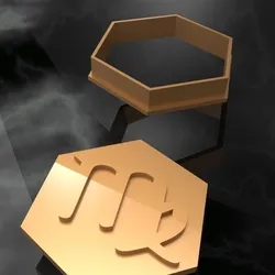 Virgo Cookie Cutter - Virgo Shape ♍️ | Zodiac Hexagon | STL File