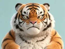 Angry Series Chubby Tiger - Free 3D Print Model
