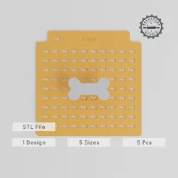 Bone Shape Sprinkle Stencil Set, 5 Sizes, Compatible with Edible Glitter & More