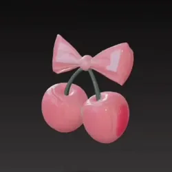 Cherry with a bow