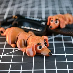 Cute Flexi Dachshund Articulated Keychain/Toy