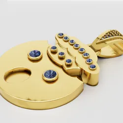 FACES GOLD PENDANT 3d printable model