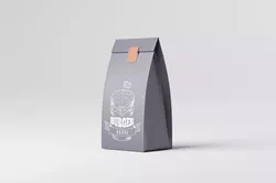 Food paper bag Low-poly 3D model