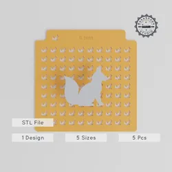 Fox Sprinkle Stencil Pack, 5 Sizes, Compatible with Sprinkles, Powdered Sugar & Edible Glitter