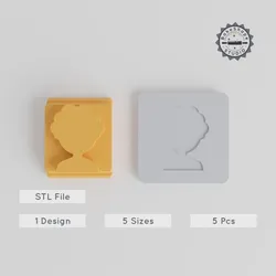 Human Stamp Tile Set, 5 Sizes, Perfect for Clay, Cookies & Fondant Crafting
