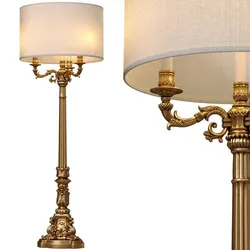 Jonathan lighting Gold Classical European traditional Floor lamp 3D model