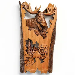 Moose STL File | Wildlife CNC Relief Model | Wood Carving Router Digital Downloading