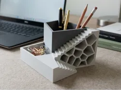 Parametric Voronoi pen pot - Free 3D Print Model