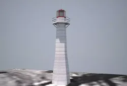 Point Cleveland Lighthouse Low poly 3D model