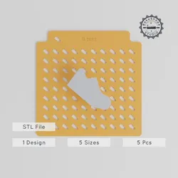 Running Shoe Sprinkle Stencil, 5 Sizes for Sprinkles & More, 6-14mm, Compatible with Powdered Sugar, Cocoa, Edible Glitter