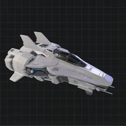 Sci-Fi Spaceship 3D Model – Futuristic Space Fighter Jet