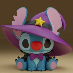 Stitch Halloween wizard figure