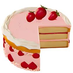 Strawberry Layer Cake Slice
