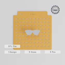 Sunglasses Sprinkle Stencil Bundle, Fashion & Accessories, 5 Sizes, Compatible with Edible Glitter & Cocoa