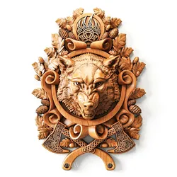 Viking Wolf Relief STL File | CNC Router Carving Digital Download