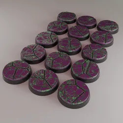 15x 28mm base with uranium wasteland (+toppers)