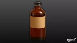 Amber Glass Bottle Low-poly 3D model