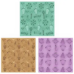 Baby Shower Cookie Texture Set V1 - 3 Cute Embosser Designs