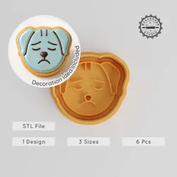 Calm Animal Cookie Cutter & Stamp, Perfect for Cookies & Fondant, 3 Sizes S/M/L