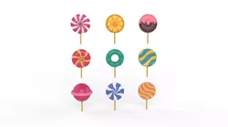 Candy Collection set of pins 1 3D model