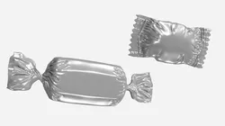 Candy silver wrapper Low-poly 3D model
