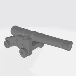 Cannon and Carriage for ship