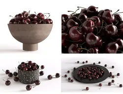 Cherries in bowls 3dmodel for 3dsMax in Corona Renderer 3D model