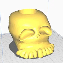 Halloween Skull Candle Holder